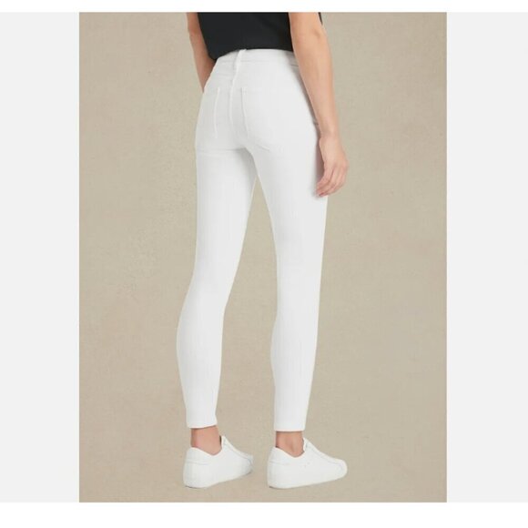 Banana Republic Mid-Rise SCULPT Skinny Size 16/33 SHORT White Jeans RETAIL $100 - Picture 2 of 5